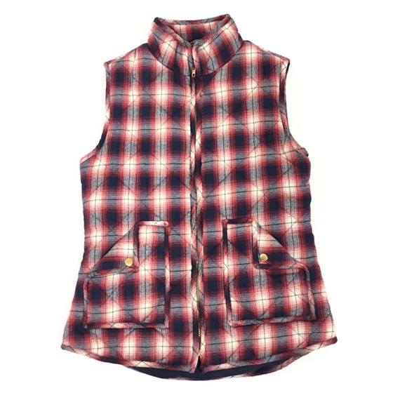 tea n rose Jackets & Blazers - TEA N ROSE PLAID PADDING VEST